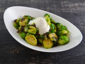 Brussels Sprouts, Horseradish, Pancetta at 1700 Degrees Steakhouse in Harrisburg PA