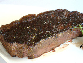 Dry aged New York strip steak